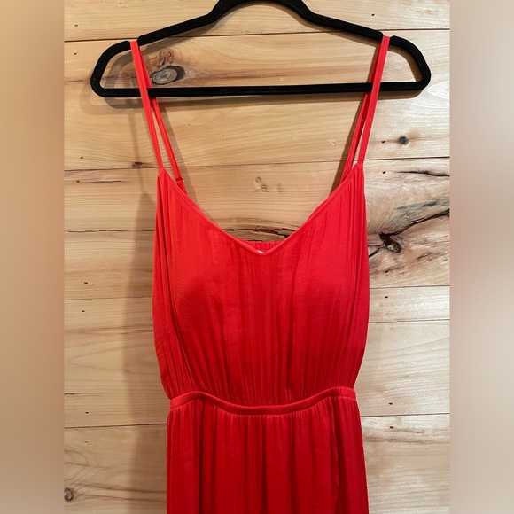 Crinkle Satin Dress in Poppy Red Size XL - Picture 10 of 15
